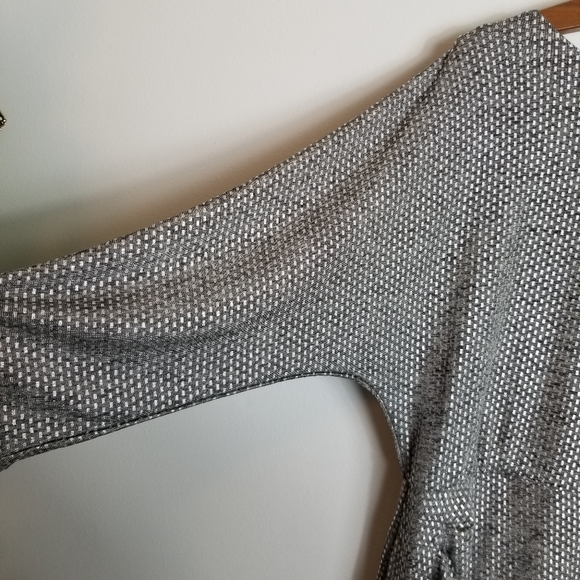 Chico's Silver Gray Textured Long Sleeve Sheath Dress - Picture 4 of 9